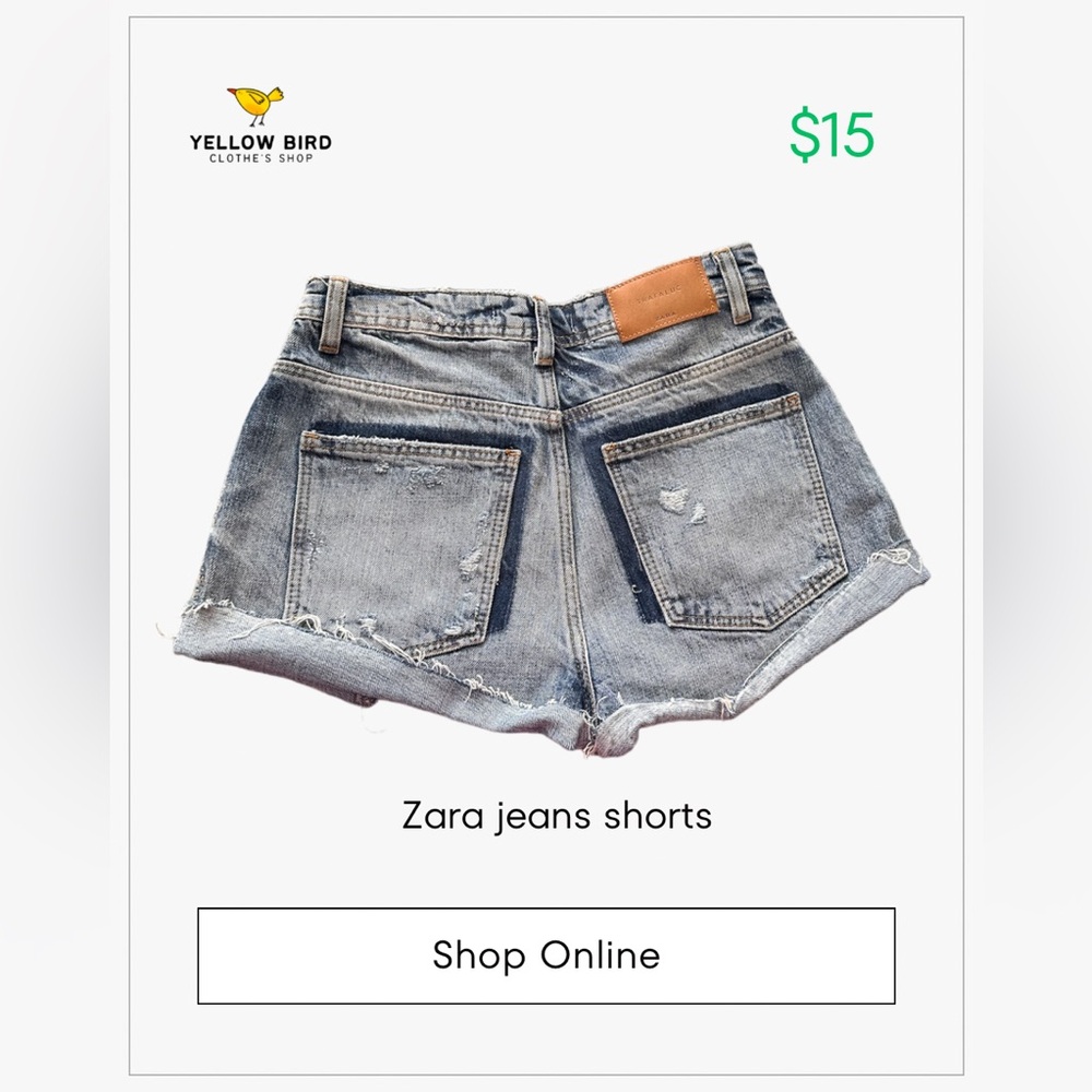 Zara denim shorts